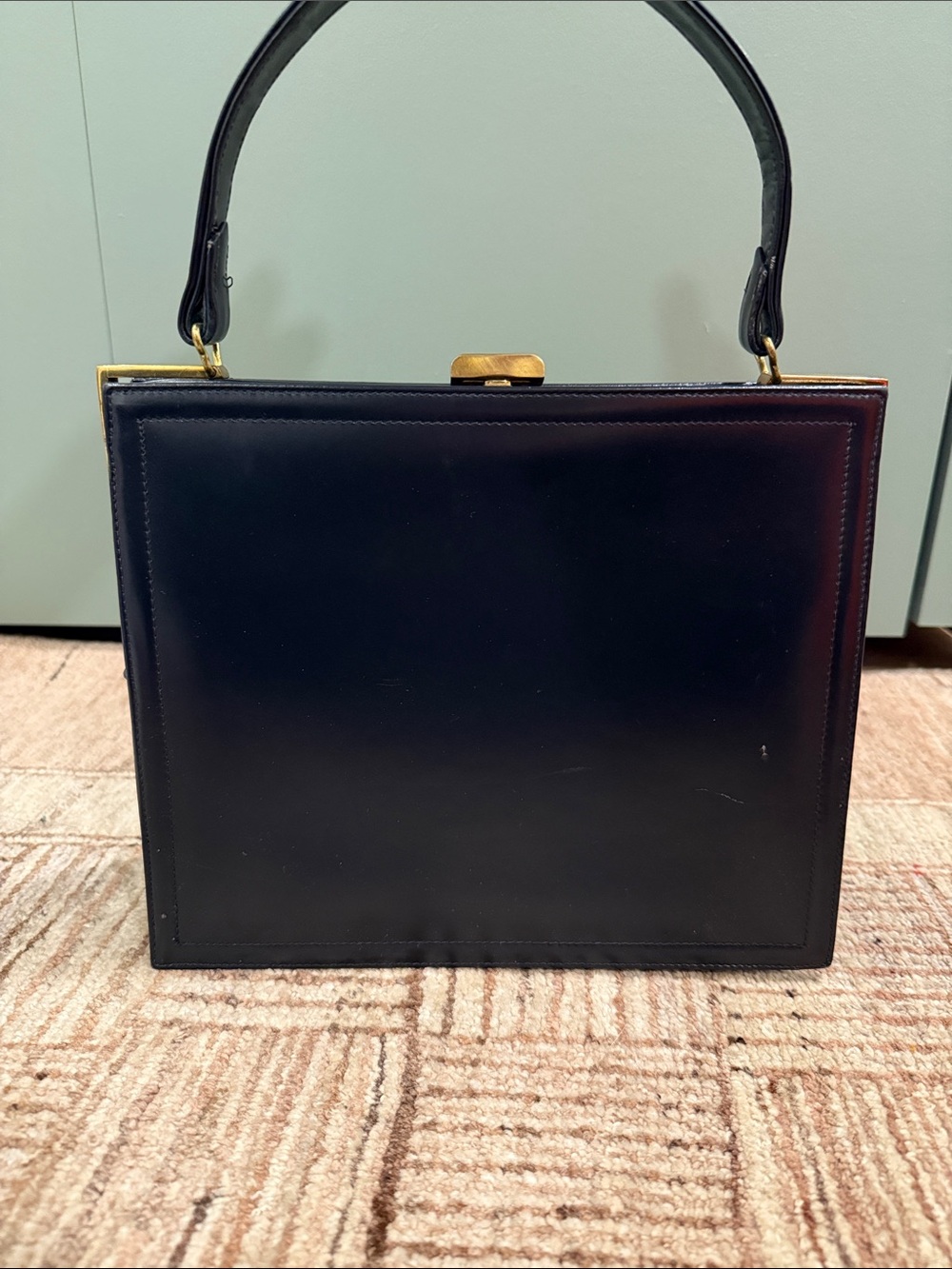 Vintage Dofan leather handbag made in France
